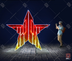 Светодиодная 3D-фигура двусторонняя Звезда"