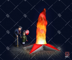 Светодиодная 3D-фигура  Вечный огонь"