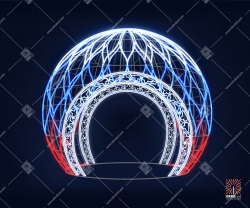 Светодиодная 3D-фигура шар Россия"