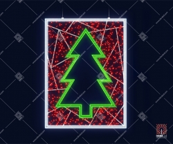 Светодиодная 2D-фигура Ель"