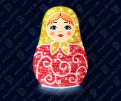 Светодиодная 3D-фигура Матрешка"