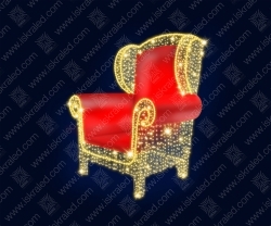 Светодиодная 3D-фигура Трон для Санта-Клауса"