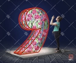 Светодиодная 3D-фигура Девять"