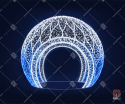 Светодиодная 3D-фигура шар Иней"