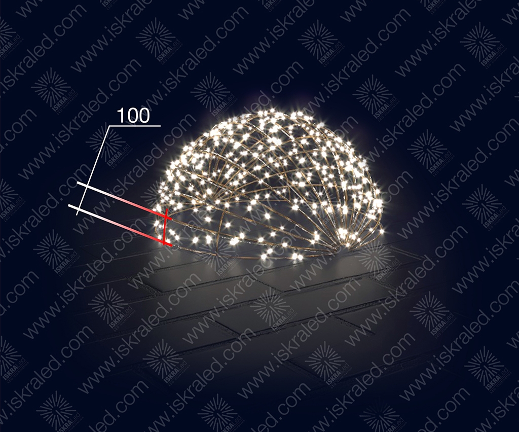 Светодиодная 3D-фигура Полусфера"-100